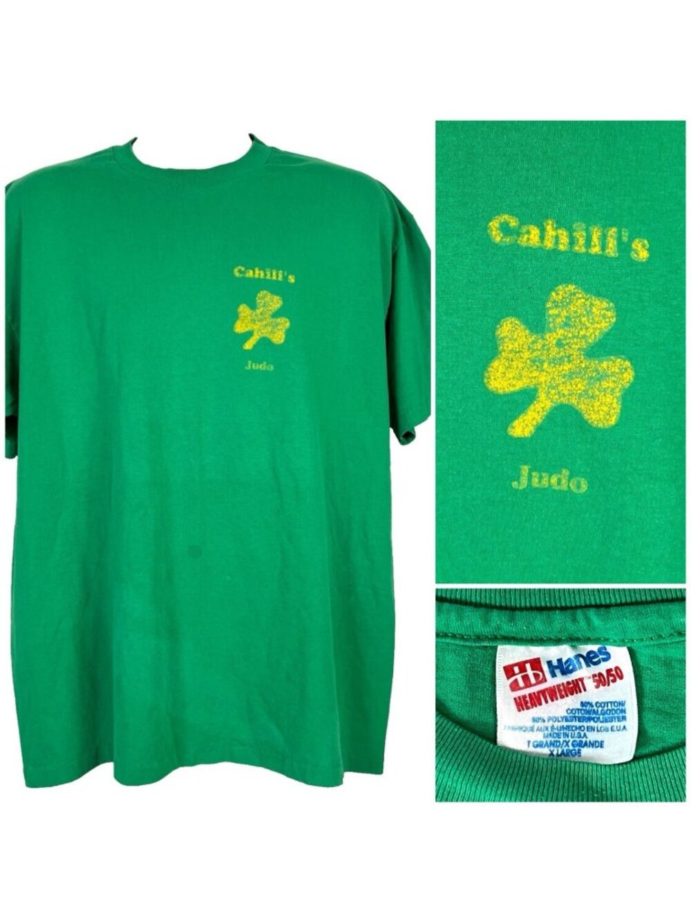 Cahill's Judo Vtg Mens T-Shirt size XL Danzan Ryu Hanes Single Stitch San Bruno